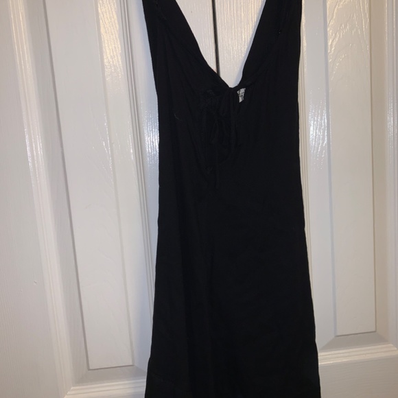 Free People Intimates Black Spaghetti Strap Dress with Lace Up Details NWT - Picture 2 of 3